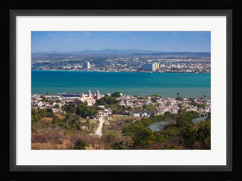 Framed Cuba, Matanzas, City and Bahia de Matanzas Bay Print