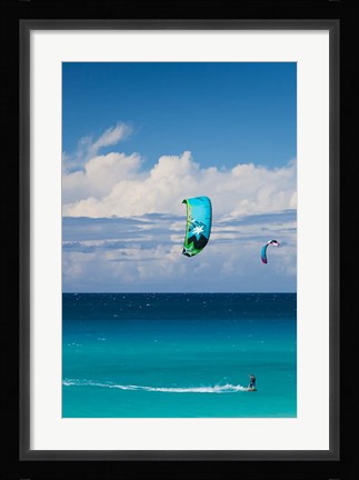 Framed Cuba, Matanzas, Varadero Beach, parasailing Print