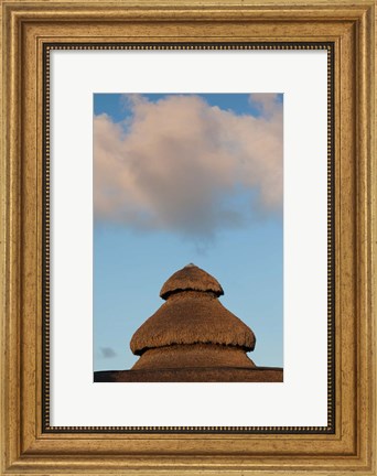 Framed Cuba, Varadero, Varadero Beach, beach palapa Print