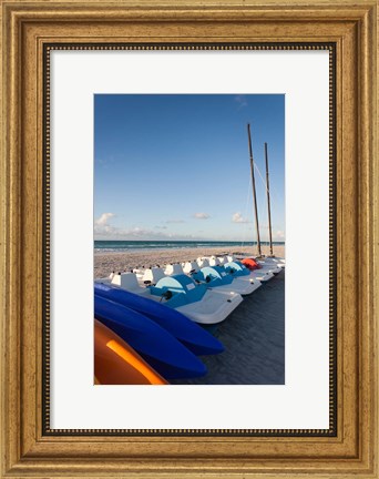 Framed Cuba, Varadero, Varadero Beach, sailboats Print
