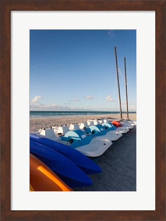 Framed Cuba, Varadero, Varadero Beach, sailboats Print