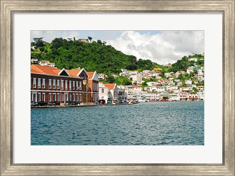 Framed Grenada, St George, Carenage, Residential area Print