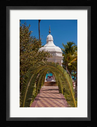 Framed Gazebo path, Riu Palace, Bavaro, Higuey, Punta Cana, Dominican Republic Print