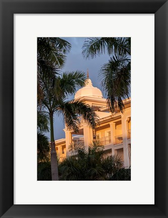 Framed Rooftop terrace hotel, Riu Palace, Bavaro, Higuey, Punta Cana, Dominican Republic Print