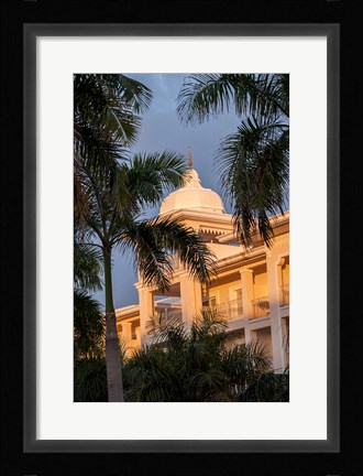 Framed Rooftop terrace hotel, Riu Palace, Bavaro, Higuey, Punta Cana, Dominican Republic Print