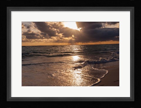 Framed Sunrise, Bavaro, Higuey, Punta Cana, Dominican Republic Print