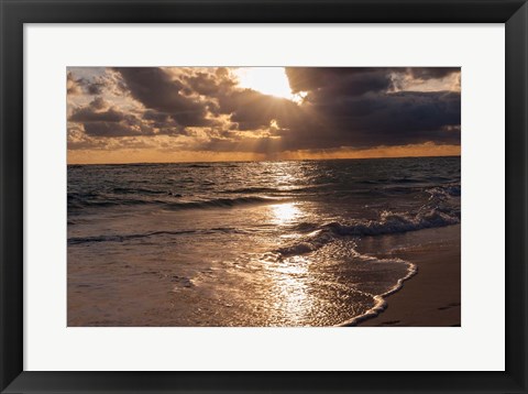 Framed Sunrise, Bavaro, Higuey, Punta Cana, Dominican Republic Print