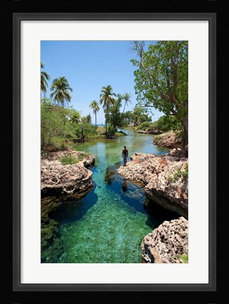 Framed Alligator Hole, Black River Town, Jamaica, Caribbean Print