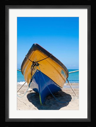 Framed Fishing Boats, Treasure Beach, Jamaica South Coast Print