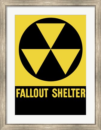 Framed Fallout Shelter Sign Print