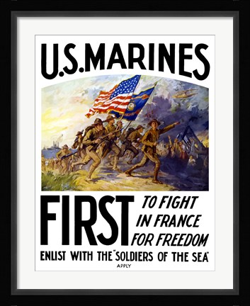 Framed US Marines First Print