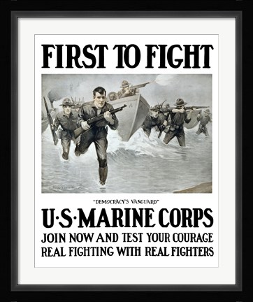 Framed First to Fight Print
