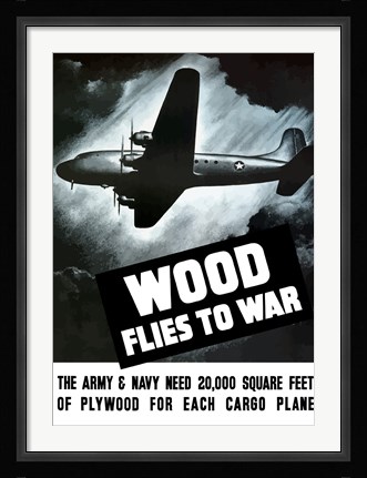 Framed Wood Flies to War Print