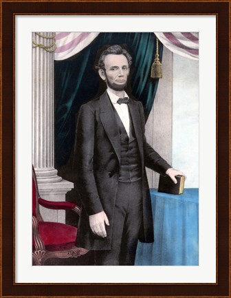 Framed President Abraham Lincoln -Civil War Era (color) Print