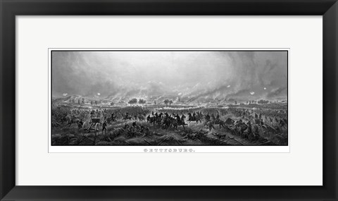 Framed Battle of Gettysburg (digitally restored) Print