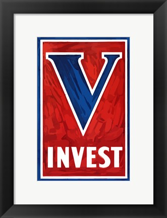 Framed V Invest Print
