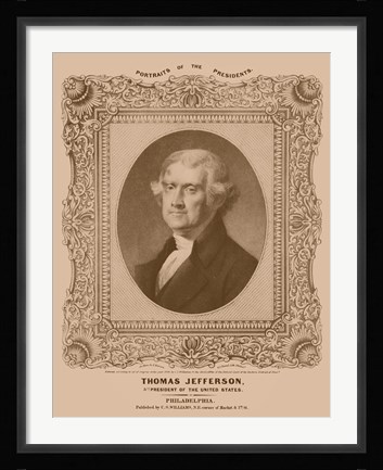 Framed Thomas Jefferson (decorative print) Print
