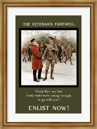 Framed Veteran&#39;s Farewell Print