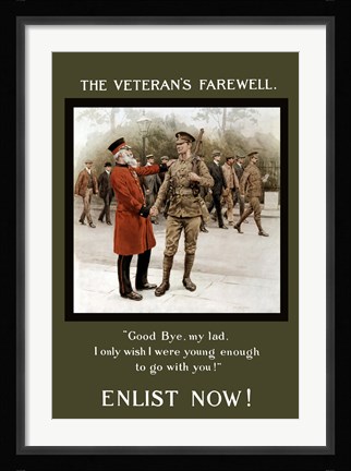 Framed Veteran's Farewell Print