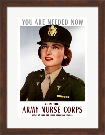 Framed Female Officer of the US Army Medical Corps Print