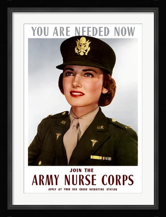 Framed Female Officer of the US Army Medical Corps Print