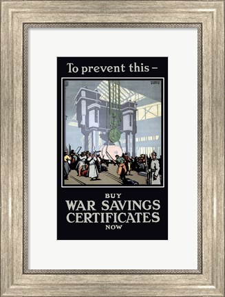 Framed Buy War Savings Certificates Print