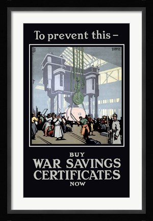 Framed Buy War Savings Certificates Print