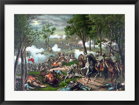 Framed Battle of Chancellorsville Print