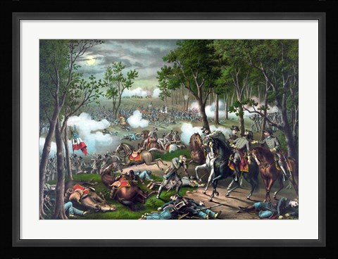 Framed Battle of Chancellorsville Print