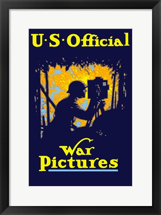 Framed U.S. Official War Pictures Print