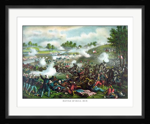 Framed Battle of Bull Run Print