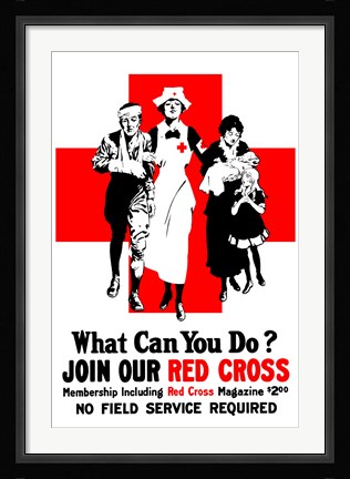 Framed Join Our Red Cross Print