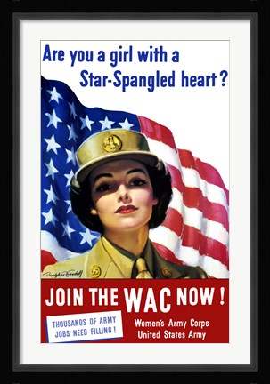 Framed Women's Army Corps Print