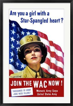 Framed Women's Army Corps Print