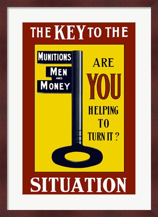 Framed Key to the Situation Print