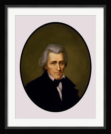 Framed President Andrew Jackson Print