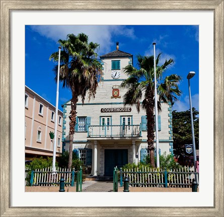 Framed Town of Philipsburg in St Maarten, West Indies Print