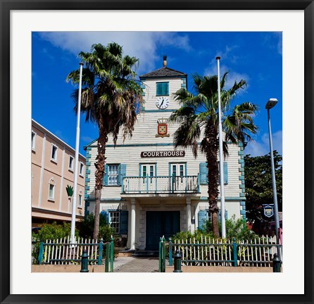Framed Town of Philipsburg in St Maarten, West Indies Print