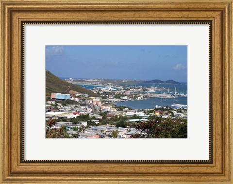Framed Beautiful Gustavia Harbor, St Barts, Caribbean Print