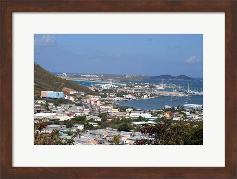 Framed Beautiful Gustavia Harbor, St Barts, Caribbean Print