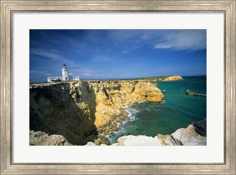 Framed Faro De Cabo Rojo Lighthouse, The Pasaje De La Mona, Puerto Rico Print