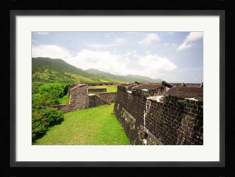 Framed Brimstone Hill Fortress, Built 1690-1790, St Kitts, Caribbean Print