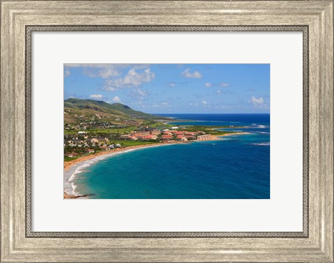 Framed Half Moon Bay, Marriott Resort, St Kitts, Caribbean Print
