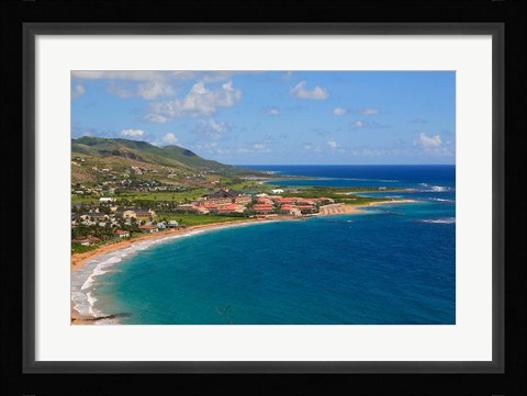 Framed Half Moon Bay, Marriott Resort, St Kitts, Caribbean Print