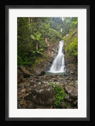 Framed Puerto Rico, El Yunque, La Mina Waterfalls Print