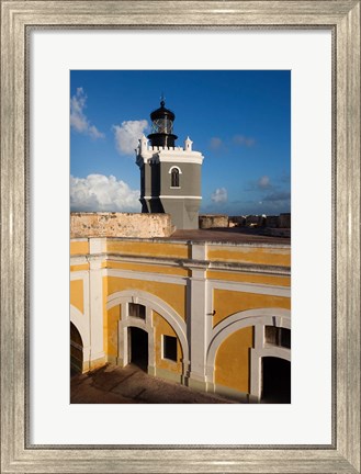 Framed Puerto Rico, Old San Juan, El Morro lighthouse Print