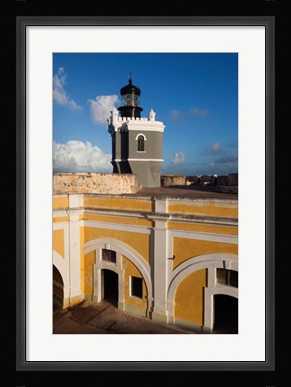 Framed Puerto Rico, Old San Juan, El Morro lighthouse Print