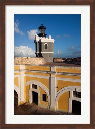 Framed Puerto Rico, Old San Juan, El Morro lighthouse Print