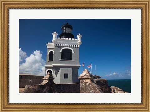 Framed Puerto Rico, San Juan, El Morro Fortress, lighthouse Print