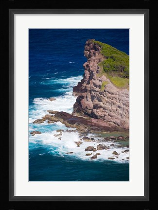 Framed Rabbit Island, Caravelle Peninsula, Reserve Naturelle De La Caravelle, Martinique Print